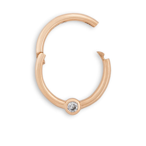 18G Mikey Diamond Seamless Hoop Clicker - Valensole Jewelry