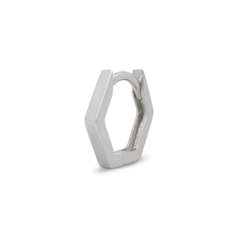 16G Dev Solid Gold Hexagon Hoop Clicker - Valensole Jewelry