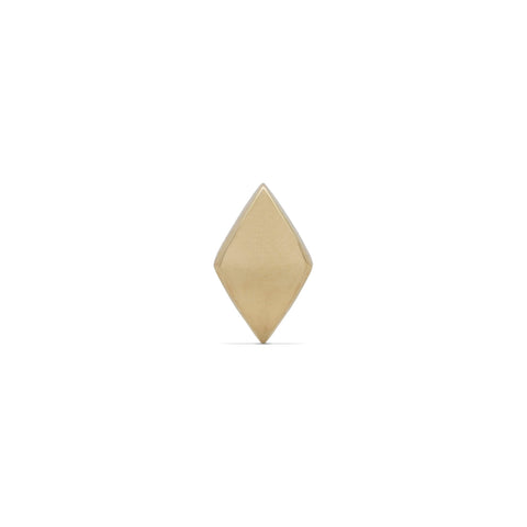 19G Dita Diamond Shaped Solid Gold Flat Back Stud - Valensole Jewelry