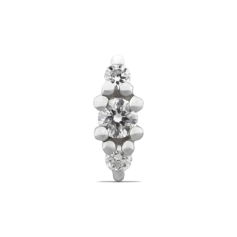 19G Zona Diamond Flat Back Stud - Valensole Jewelry