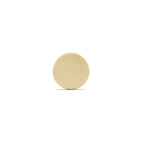 19G Disc Solid Gold Flat Back Stud - Valensole Jewelry