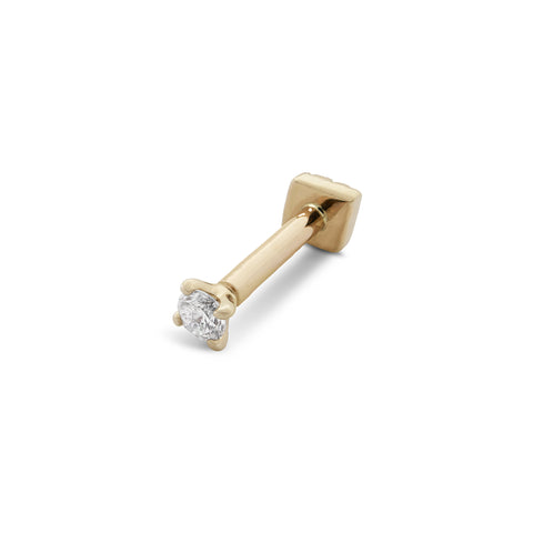 19G Hae Diamond Flat Back Stud - Valensole Jewelry