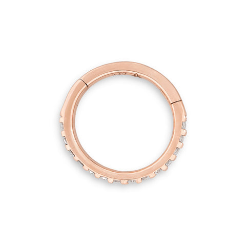 18G Harley Diamond Seamless Hoop Clicker - Valensole Jewelry