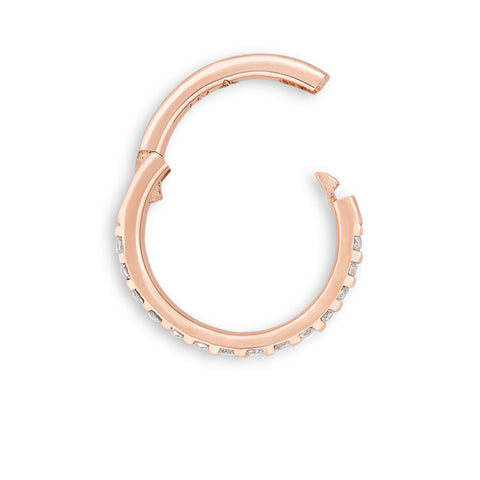 18G Harley Diamond Seamless Hoop Clicker - Valensole Jewelry