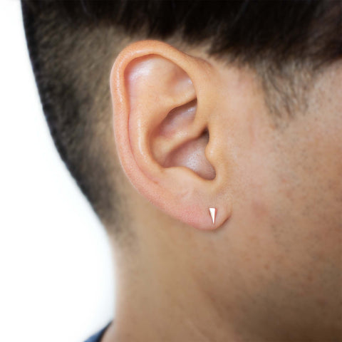 19G Tetra Solid Gold Flat Back Stud - Valensole Jewelry