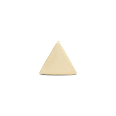 16G Triangle Solid Gold Flat Back Stud - Valensole Jewelry