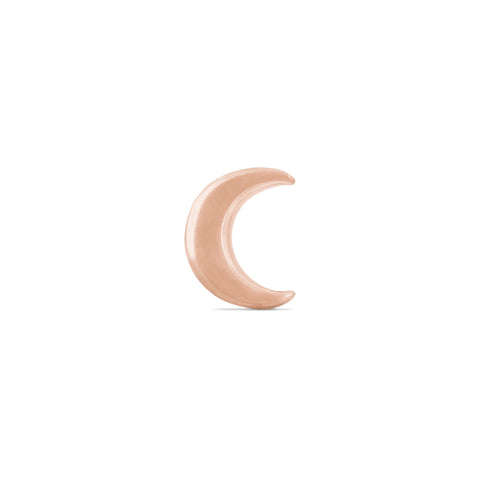 19G Umbri Moon Solid Gold Flat Back Stud - Valensole Jewelry