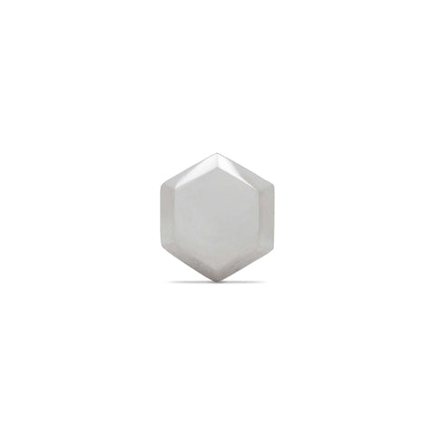 16G Akai Hexagon Shaped Solid Gold Flat Back Stud - Valensole Jewelry