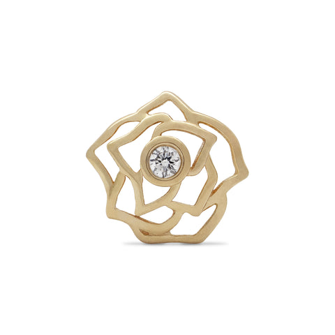 19G Bela Rose Diamond Flat Back Stud - Valensole Jewelry