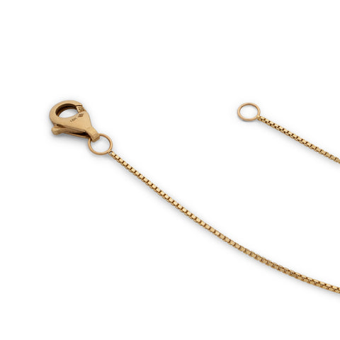 Gwen Solid Gold Box Chain Necklace - Valensole Jewelry