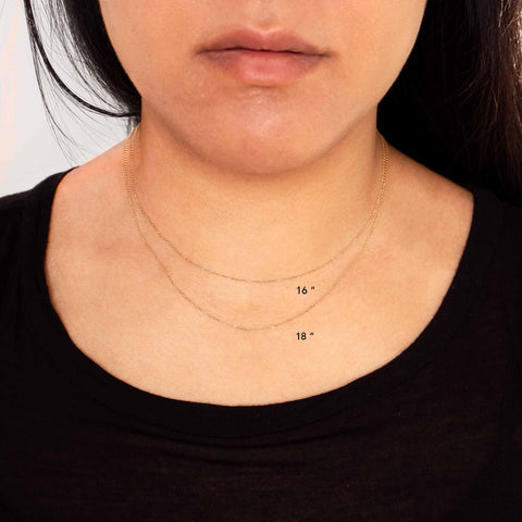 Ali Solid Gold Cable Chain Necklace - Valensole Jewelry