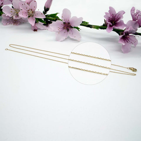 Ali Solid Gold Cable Chain Necklace - Valensole Jewelry