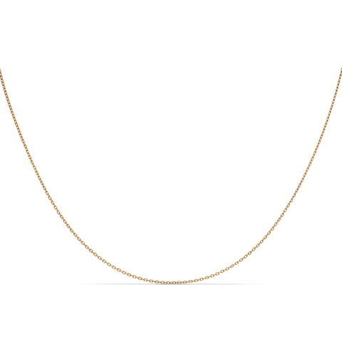 Ali Solid Gold Cable Chain Necklace - Valensole Jewelry