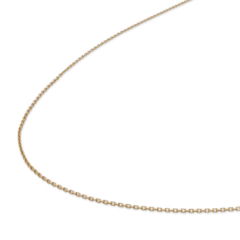 Ali Solid Gold Cable Chain Necklace - Valensole Jewelry
