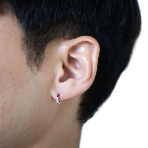 18G Dev Solid Gold Hexagon Hoop Clicker - Valensole Jewelry