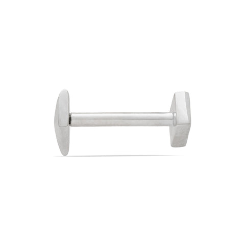 19G Dita Diamond Shaped Solid Gold Flat Back Stud - Valensole Jewelry