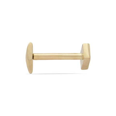 16G Dita Diamond Shaped Solid Gold Flat Back Stud - Valensole Jewelry