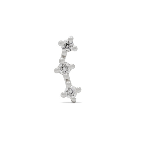 19G Rhea Constellation Diamond Flat Back Stud - Valensole Jewelry