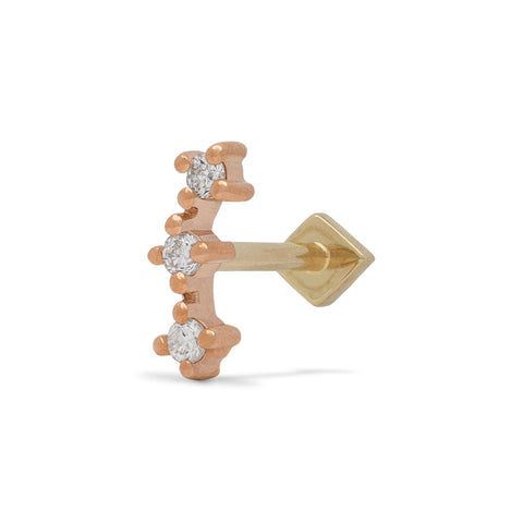 19G Rhea Constellation Diamond Flat Back Stud - Valensole Jewelry