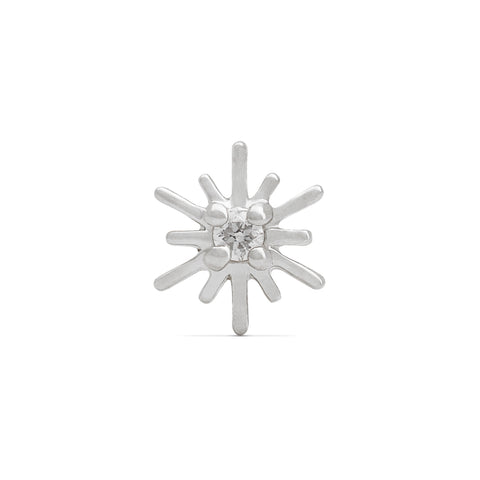 19G Solana Sun Diamond Flat Back Stud - Valensole Jewelry