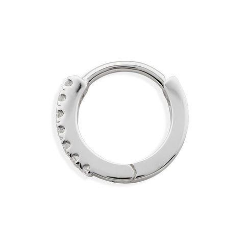 Dany Diamond Huggie Hoop Earring - Half - Valensole Jewelry