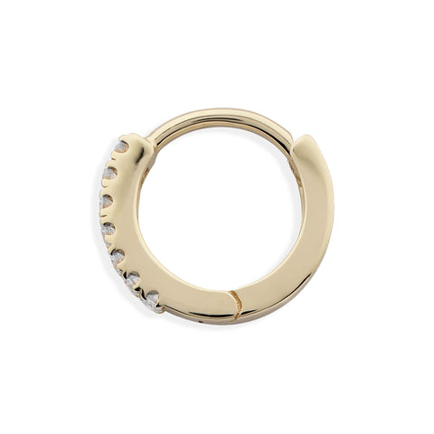 Dany Diamond Huggie Hoop Earring - Half - Valensole Jewelry