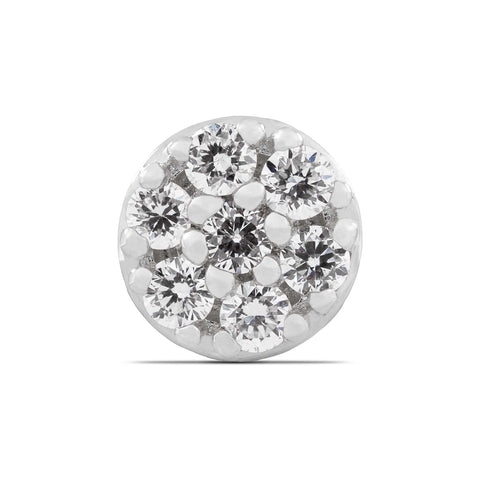 19G Disc Diamond Flat Back Stud - Valensole Jewelry
