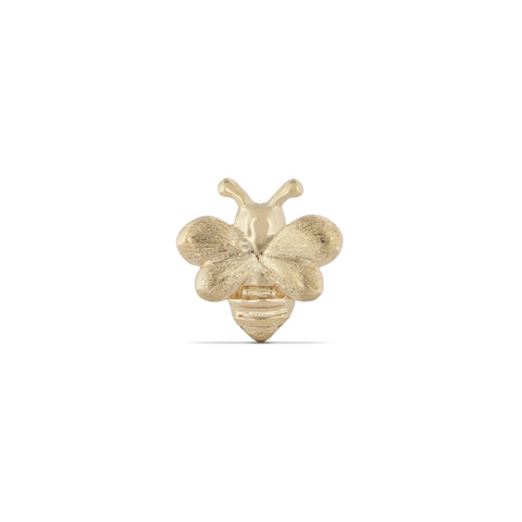16G Abeille Honey Bee Solid Gold Flat Back Stud - Valensole Jewelry