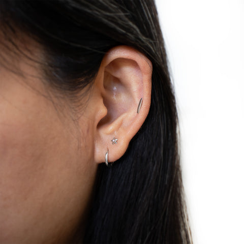 19G Jasmine Diamond Flat Back Stud - Valensole Jewelry