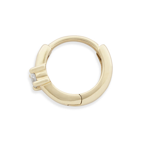 Stevie Diamond Huggie Hoop Earring - Valensole Jewelry