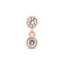 16G Calin Double Diamond Stud Dos Plat