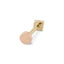 16G Disc Solid Gold Flat Back Stud