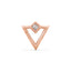 16G Lou Diamond Open Triangle Solid Gold Flat Back Stud