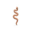 16G Serpens Snake Solid Gold Flat Back Stud