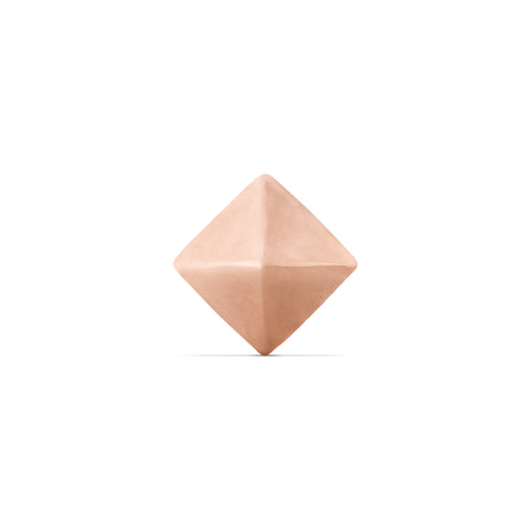 16G Tino Pyramid Solid Gold Flat Back Stud