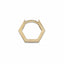 18G Dev Solid Gold Hexagon Hoop Clicker