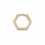 16G Dev Solid Gold Hexagon Hoop Clicker