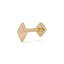 16G Dita Diamond Shaped Solid Gold Flat Back Stud