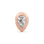 16G Davy Poire Diamant Dos Plat Stud