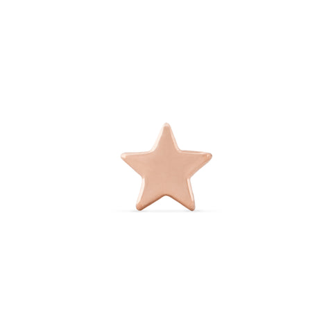 19G Espy Star Solid Gold Flat Back Stud