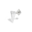 16G Tetra Solid Gold Flat Back Stud