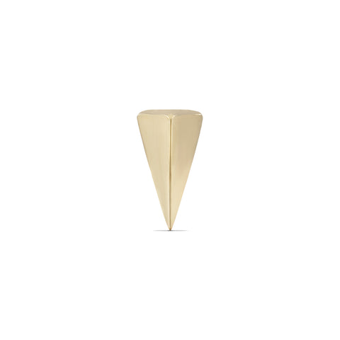 19G Tetra Solid Gold Flat Back Stud