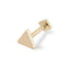 16G Triangle Solid Gold Flat Back Stud