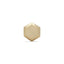 16G Akai Hexagon Shaped Solid Gold Flat Back Stud