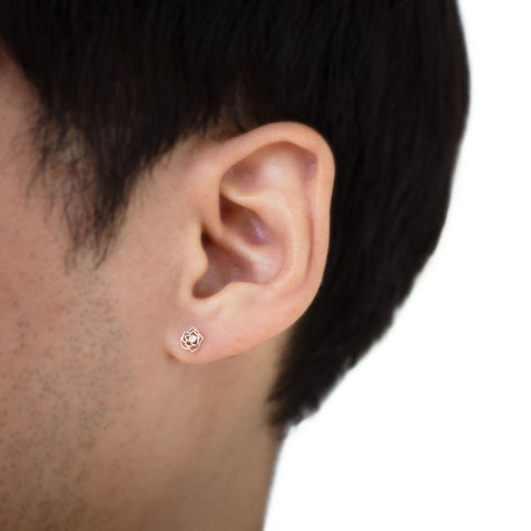 19G Bela Rose Diamond Flat Back Stud