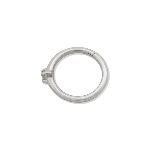 18G Brie Solitaire Diamond Seamless Hoop Clicker