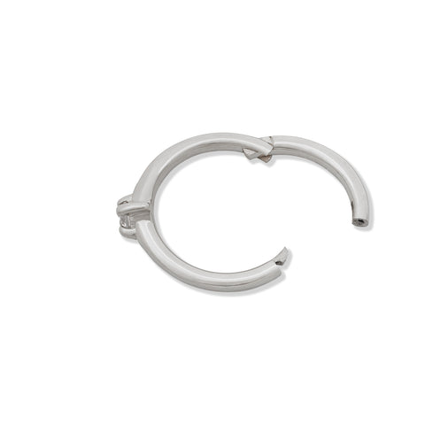 16G Brie Solitaire Diamond Seamless Hoop Clicker