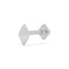 19G Dita Diamond Shaped Solid Gold Flat Back Stud