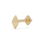 19G Dita Diamond Shaped Solid Gold Flat Back Stud