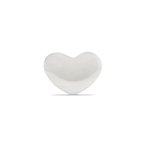 16G Heart Solid Gold Flat Back Stud